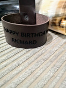 Viking natural drinking horn with Leather strap, personalized strap