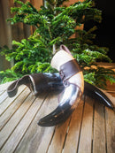 VIKING DRINKING HORN with adjustable Leather strap, Perfect Groomsmen gift