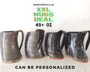 Handmade Viking Horn Mug XXL - Set of 4 | Personalized Horn Mug Set