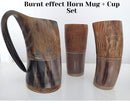 Viking Drinking Horn Set(1 pint size horn mug + 2 horn cups) - wedding gift