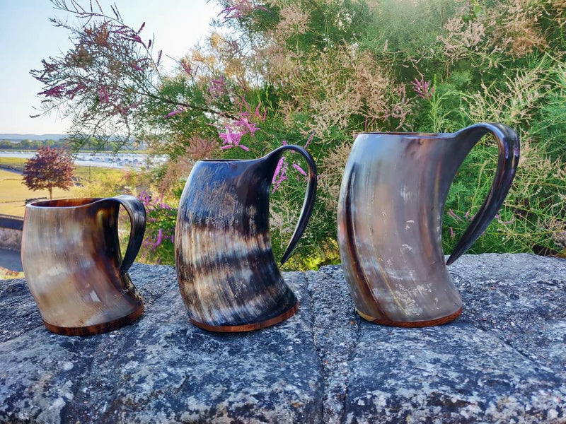 M/L/XL Hand Made Viking Drinking Horn Mug/Tankard | Best Christmas Gift