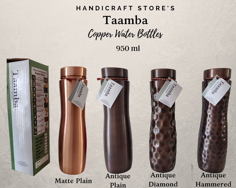 Handmade Copper Water Bottle, Personalised lid, Leakproof, Marriage Anniversary Gift