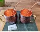 Copper Mugs with brass Handle - Antique Finish, Anniversary, Birthday, Party gift
