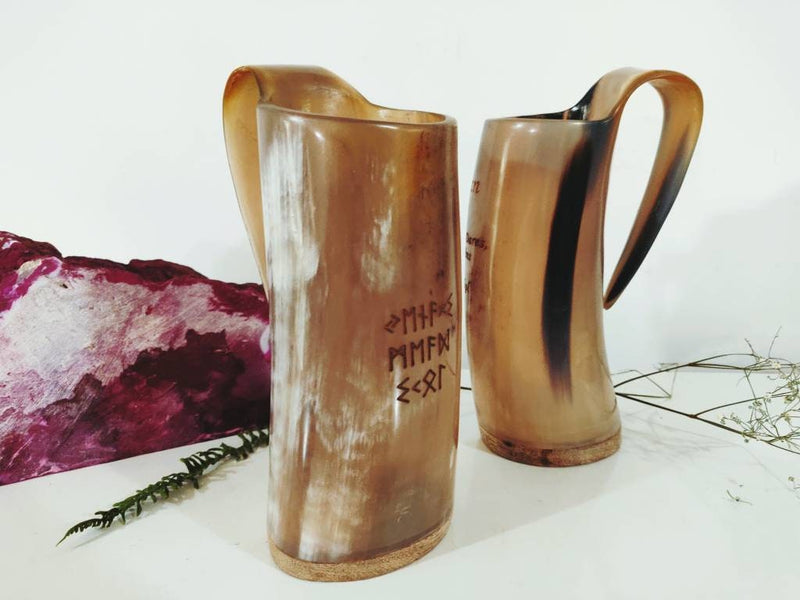Personalise on Horn Viking Beer Horn Mug/Tankard, Smooth finish Horn mugs