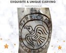 Handcarved Viking Drinking Horn Mug/Tankard, Odin's Raven