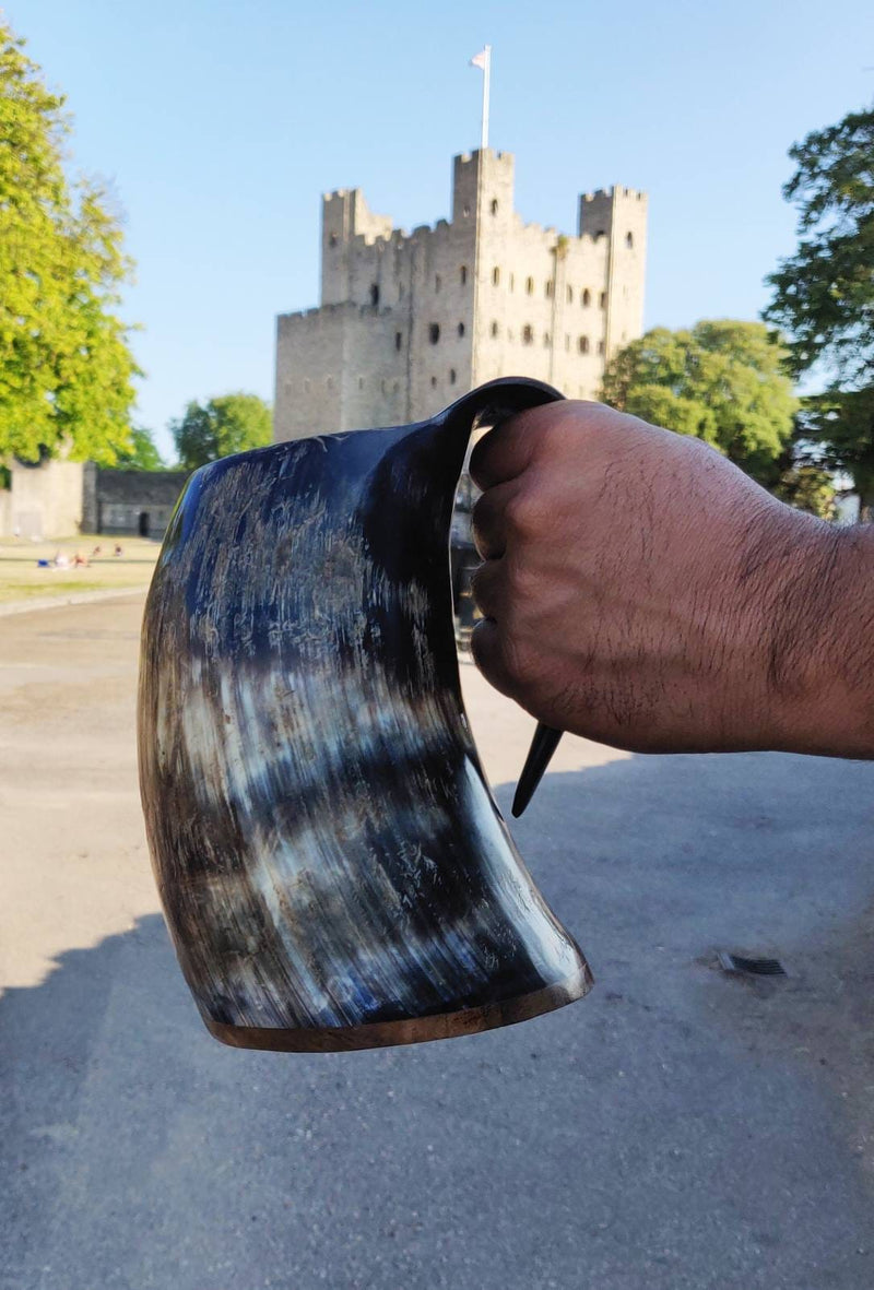 M/L/XL Hand Made Viking  Drinking Horn Mug/Tankard   for Groomsmen Gift, Groomsman, Best Man, Gifts For Men