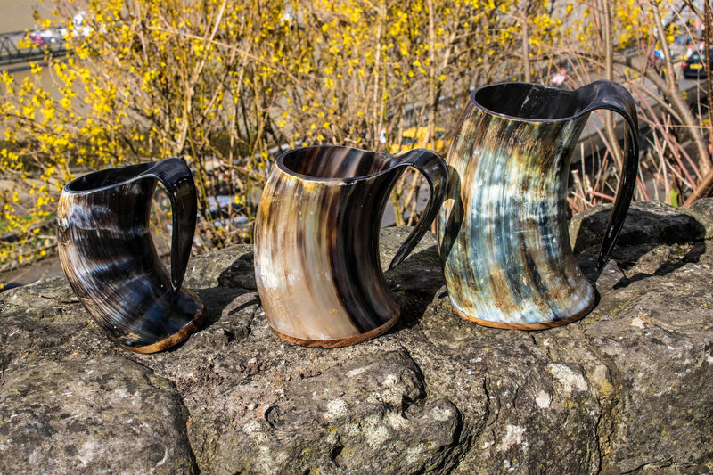 M/L/XL Hand Made Viking  Drinking Horn Mug/Tankard   for Groomsmen Gift, Groomsman, Best Man, Gifts For Men