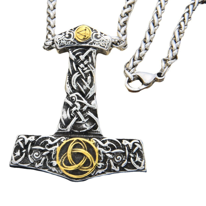 Thor Hammer Triquetra Necklace