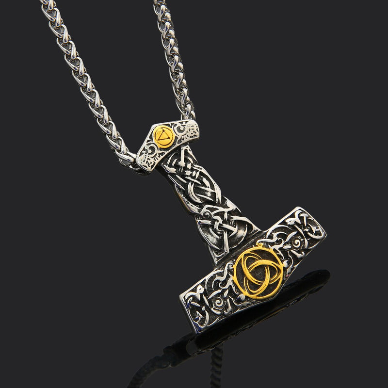 Thor Hammer Triquetra Necklace