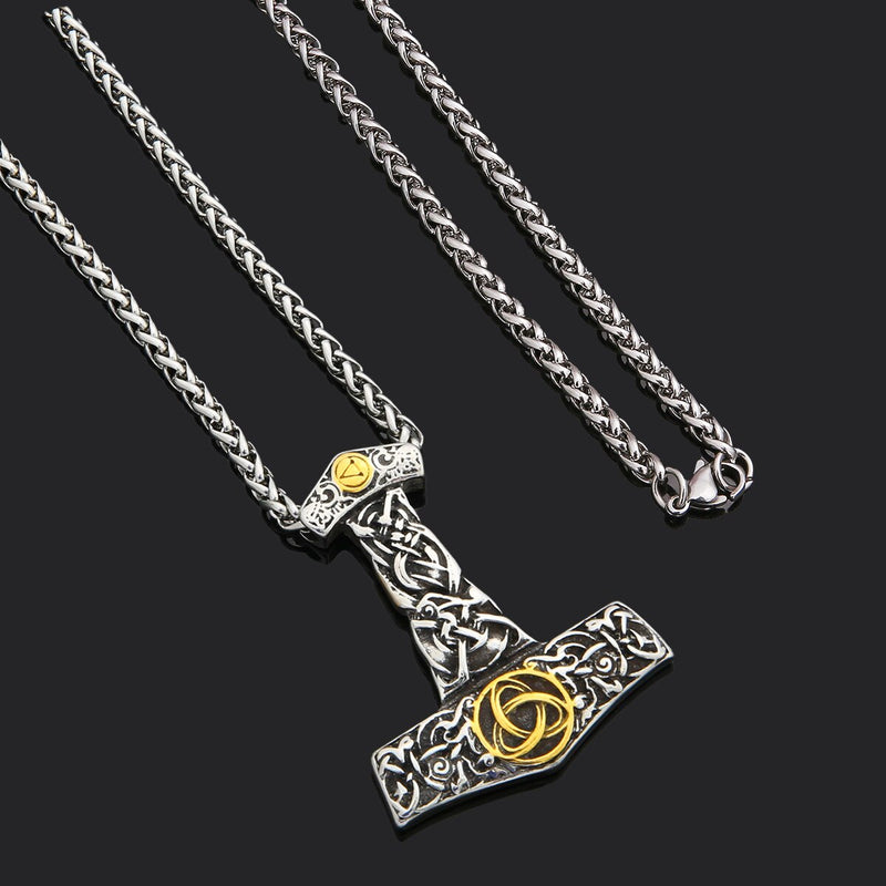 Thor Hammer Triquetra Necklace