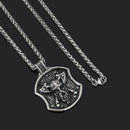 Viking Odin shield axe pendant necklace