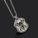 Viking Odin shield axe pendant necklace