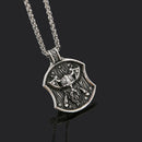 Viking Odin shield axe pendant necklace