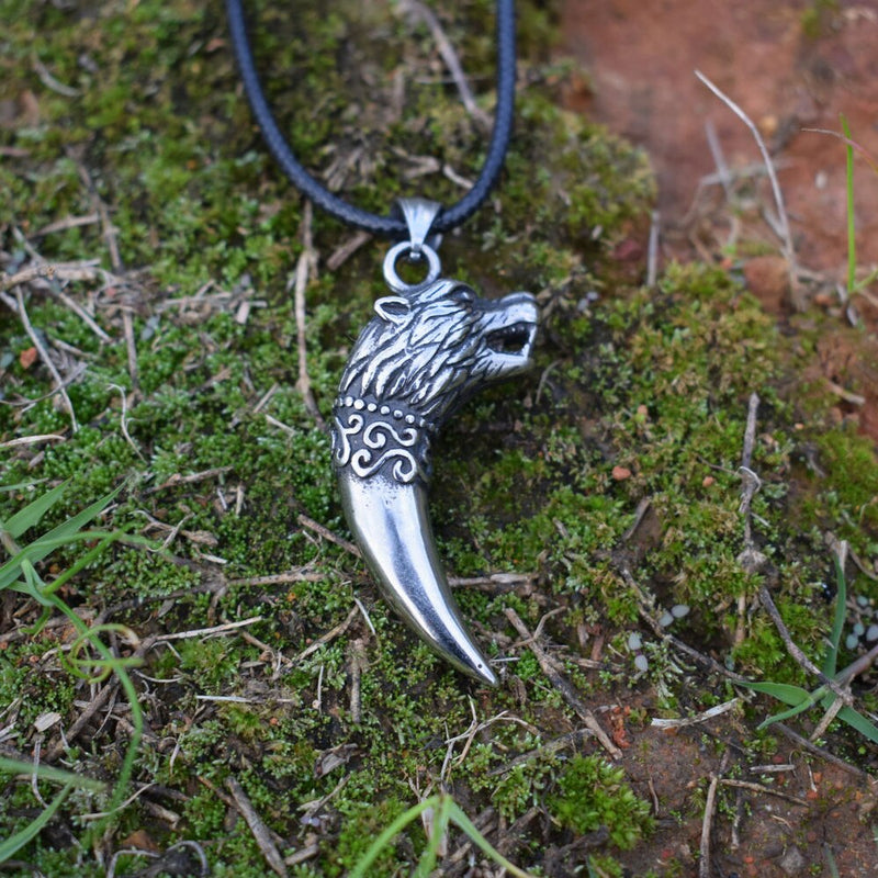 Viking Wolf Fenrir Fang Tooth Necklace