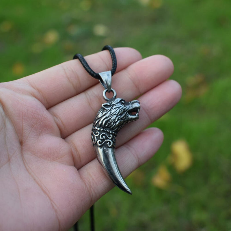 Viking Wolf Fenrir Fang Tooth Necklace