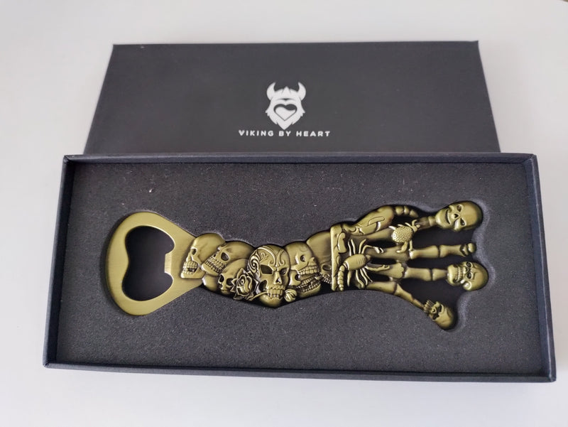Viking Skeleton-Hand Bottle Opener, Skull bottle opener, Father's day gift