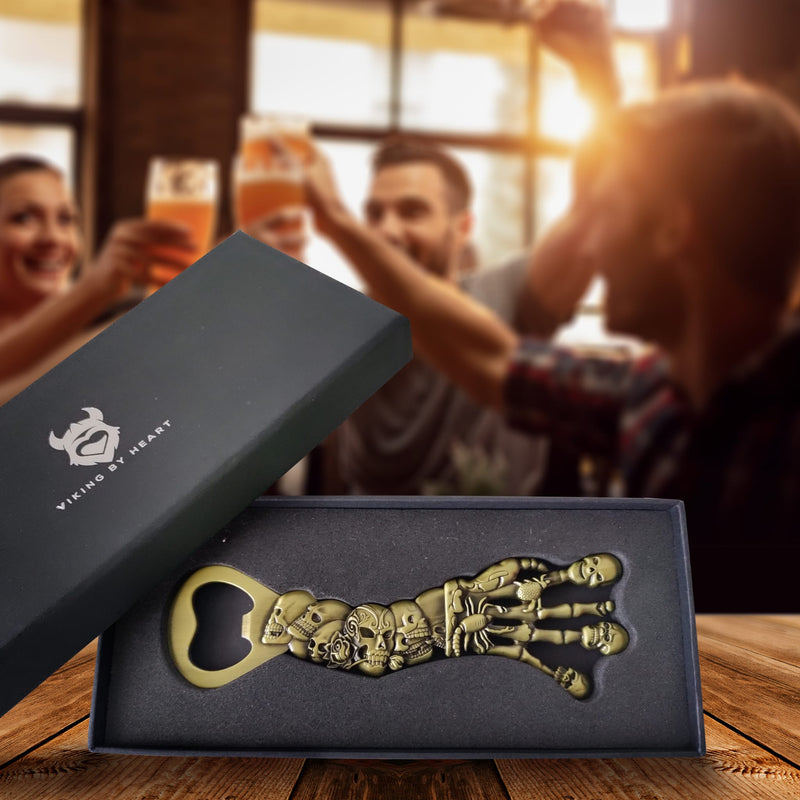 Viking Skeleton-Hand Bottle Opener, Skull bottle opener, Father's day gift
