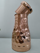 Pure Copper Pot with removable lid, Hammered copper carafe, Health Benefits