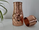 Pure Copper Pot with removable lid, Hammered copper carafe, Health Benefits